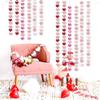4m Valentine Heart Garland String Hanging Decoration Red Pink Heart Banner Romantic Wedding Engagement Valentine's Day Decor