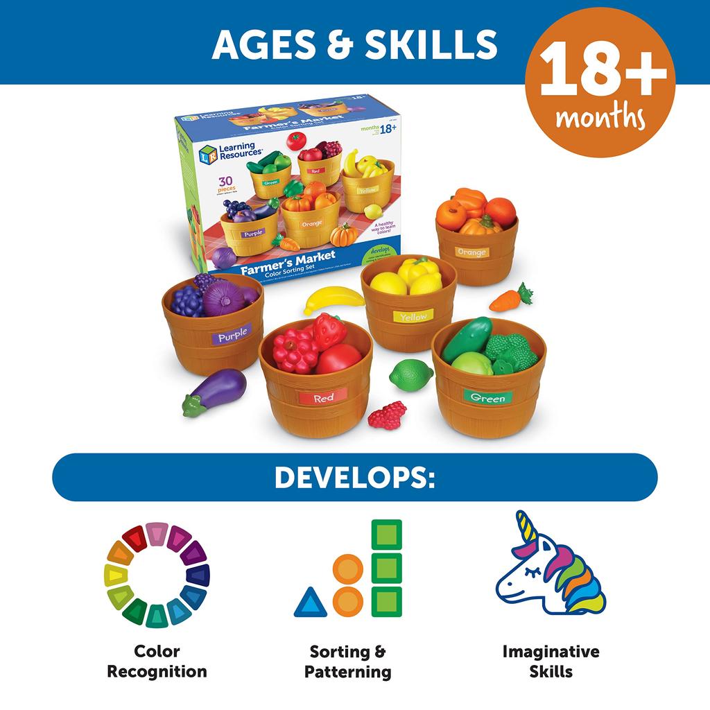 Learning Resources Market Color Sorting Set LER 3060 Farmer's