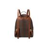 Michael Kors Sheila Mochila de Lona Revestida com Fechamento em Zíper Monograma Clássico Mochila Feminina Marrom Dourado 35F3G6HB6B-BROWN
