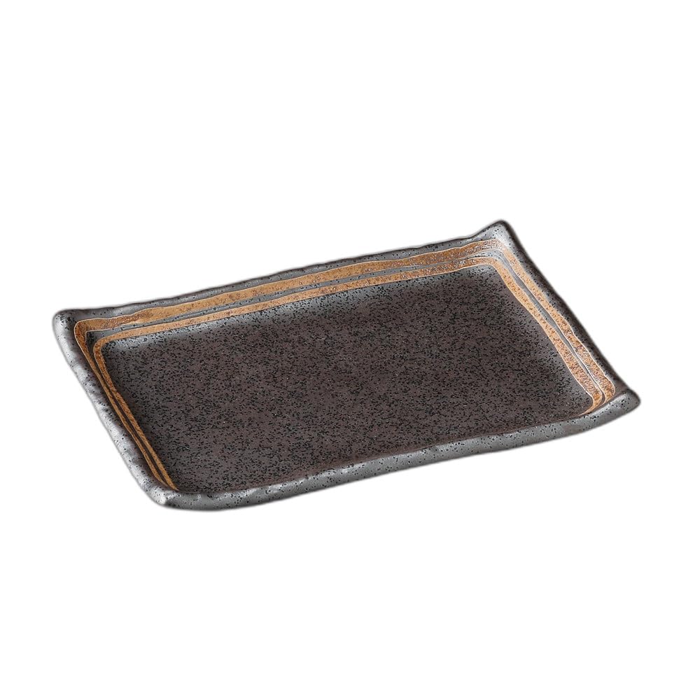 Black Line Rectangular Plate x x Long Plate 7.0 [20.5 14.5 2.3 cm]