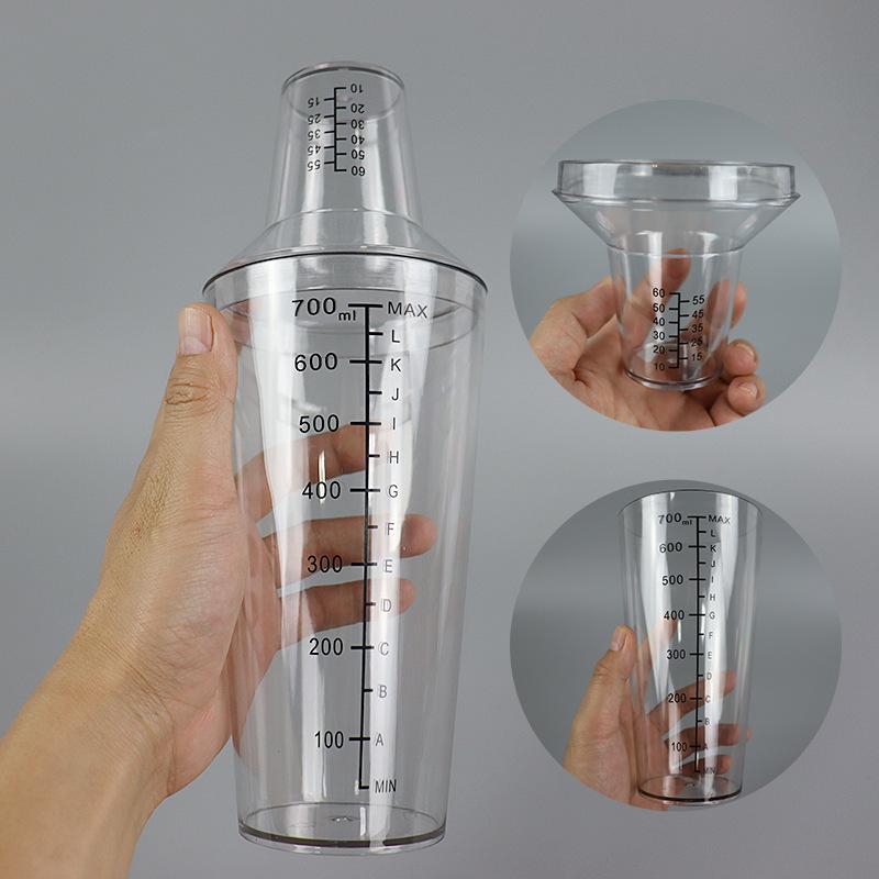 

Two-Stage Boston Cocktail Shaker with Scale - Drop-Resistant for Bar and Milk Tea Use