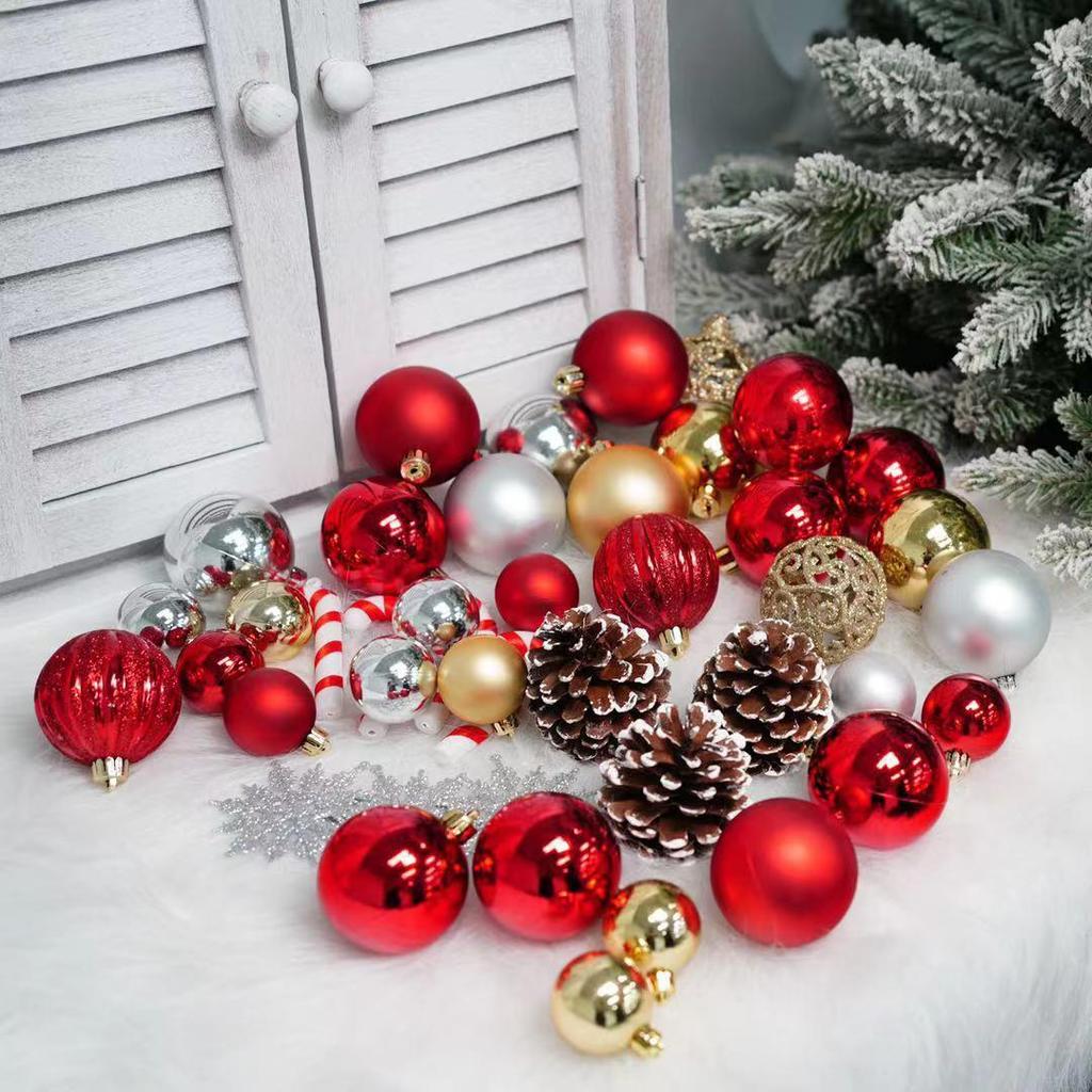 20/30/40cm DIY Christmas Desktop Tree with Ornaments - Potted Decorations