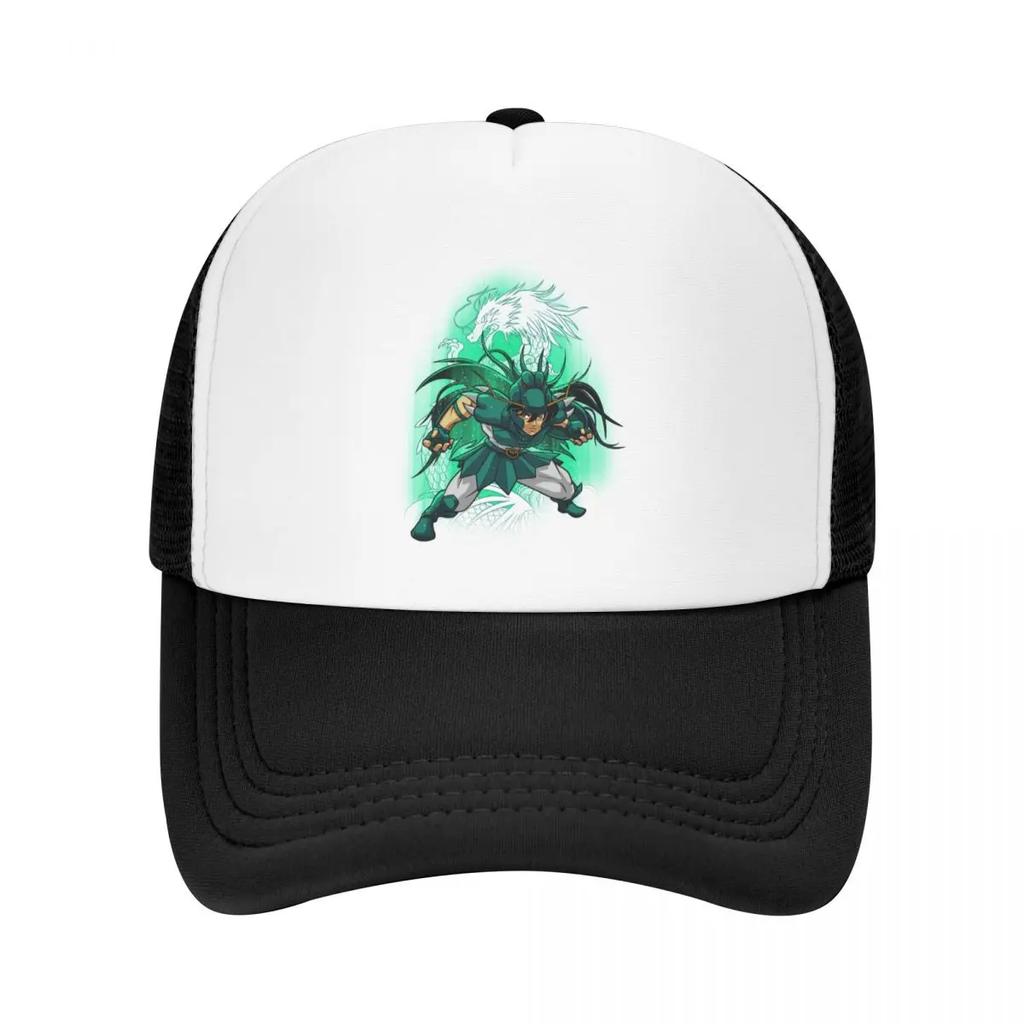 Custom Shiryu Of Dragon Trucker Hat Adult Saint Seiya Knights Of The Zodiac Adjustable Baseball Cap Women Unisex Hip Hop Dad Hat
