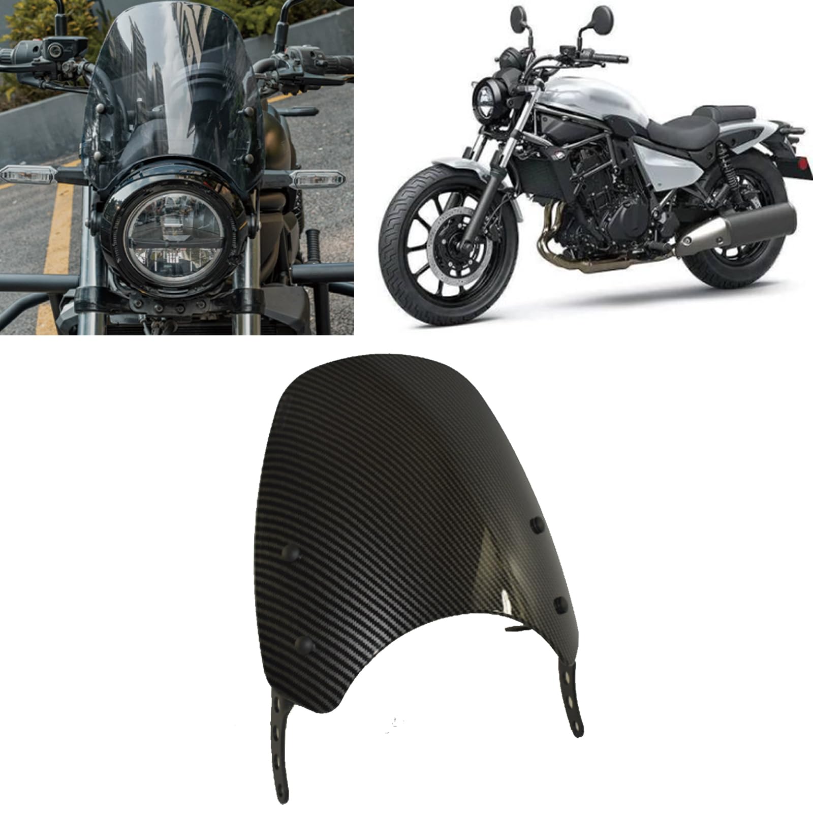 

Motorcycle Sport Windshield Airflow Wind Deflector Mounting Bracket for Eliminator SE 400 450 500 E400 E450 E500 2023-2024 2025