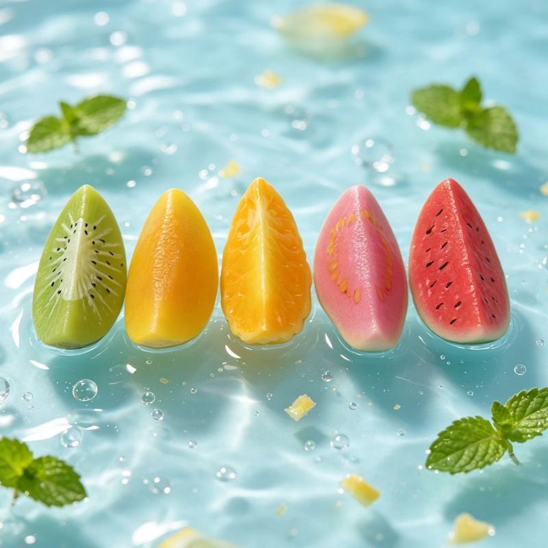 Miniature Resin Sliced Fruit Models 10Pcs Realistic Food Props for Dollhouse DIY Craft Micro Landscape