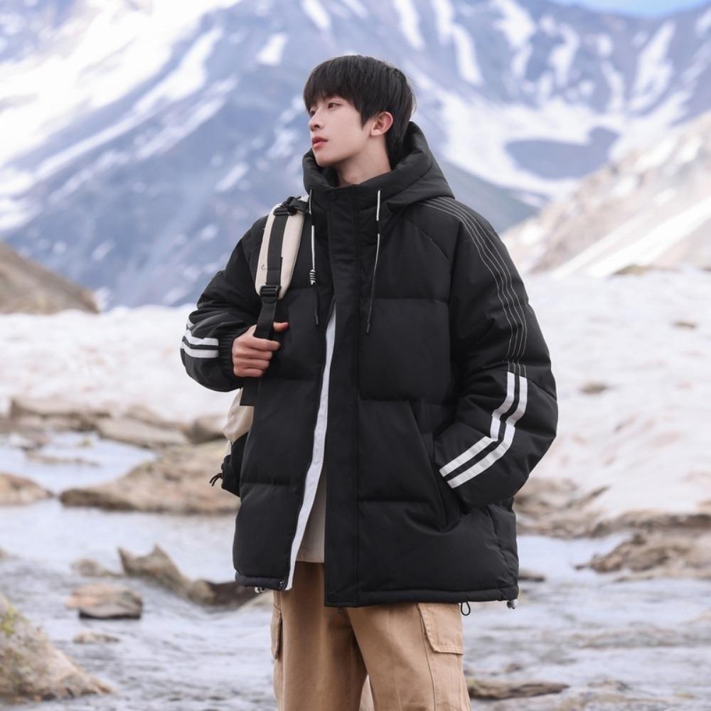 2025 Winter New Fashion Trend Hooded Thickened Down Jacket To Keep Warm, Cold-resistant, Warm and Cold-proof Outdoor Winter Men's Clothing
