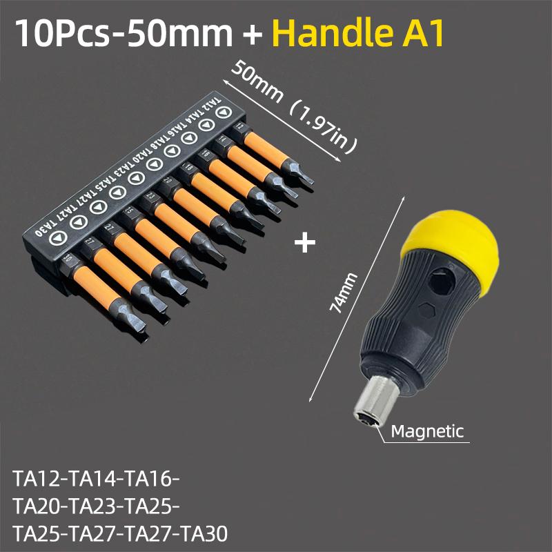 Triangle Head Screwdriver Bit Set Magnetic 1/4" Hex S2 Steel Security Triangular Screw Driver Bits Ratchet Wrench Hand Tools