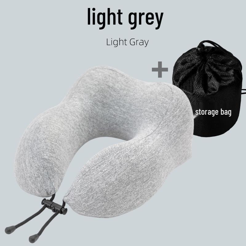 Portable U-Shaped Memory Foam Neck Support Pillow for Travel and Office