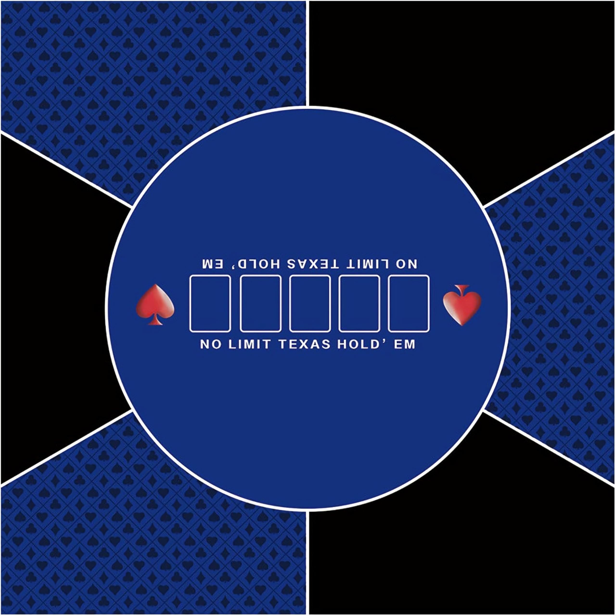 

Коврик для покера Rowaica Texas Square 80x80см Игровой коврик для до 6 игроков Настольный Холдем (синий) синий