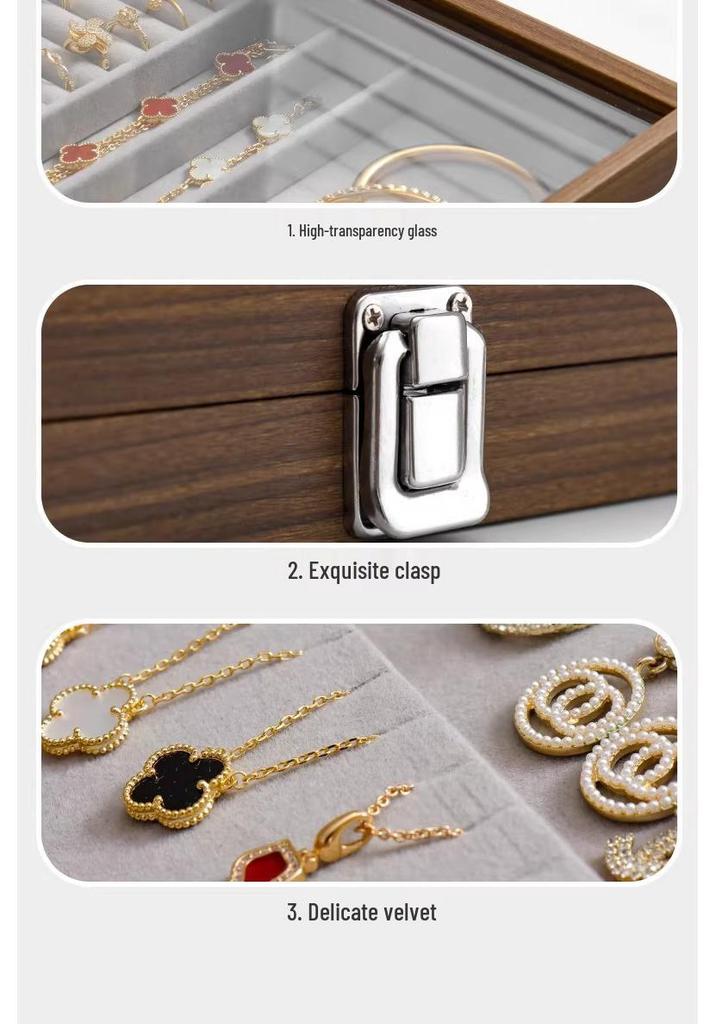 Large Capacity Jewelry Storage Box - Ring, Earring, Necklace, Bracelet Display Tray