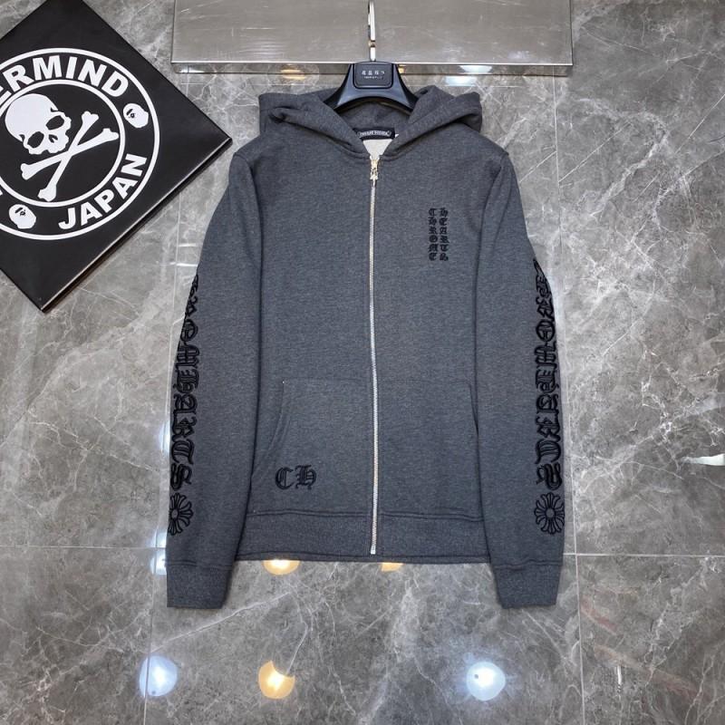 21SS Heavyweight Cotton Zip-Up Hooded Sweatshirt Mens Slim Fit Casual Streetwear