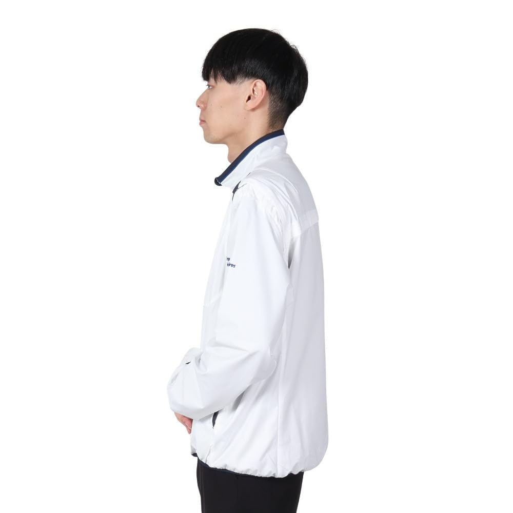 Coq Sportif Blouson Classic Avtakbare ermer Vindtett Heat Navi Golf LG4FWB00M WH00 M [Le Golf] [Stretch Forcer] 2-veis Vannavvisende Herre (Hvit)