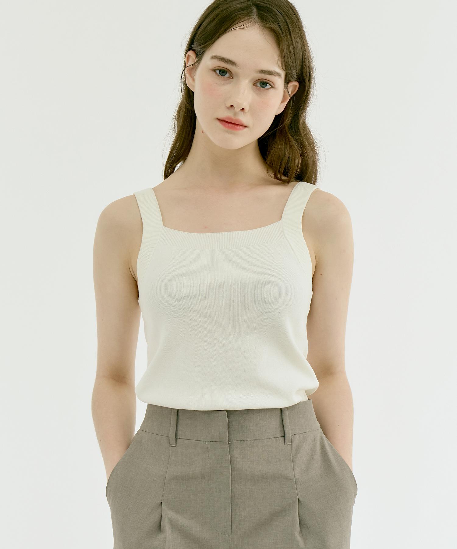210 Edit Women S Square Neck Sleeveless [Ivory]_Zf2Sw610 66