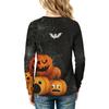 Kids Long Sleeve T-Shirt with Halloween Print, Round Neck, for Boys and Girls