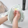 1Pc Cute Cartoon Penguin Hand Towel Soft Coral Velvet Absorbent Hanging Home Kitchen Cloth Kids Gift
