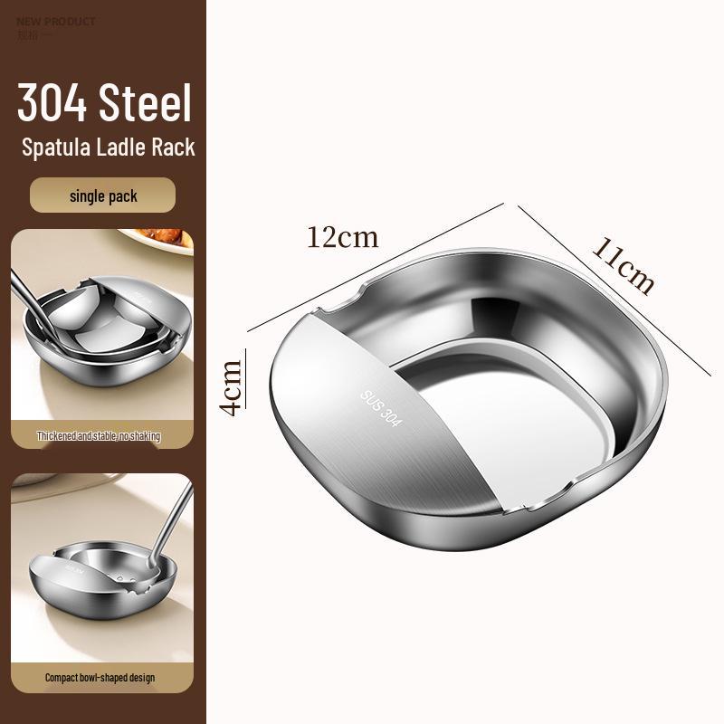 

Stainless Steel No-Punch Pot Lid and Utensil Holder