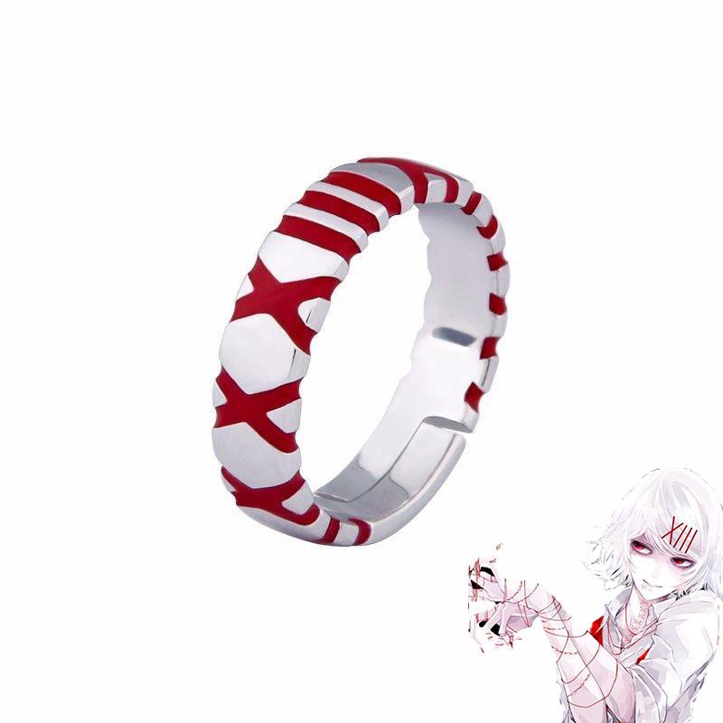 Anime Tokyo Ghoul Rings Juzo Suzuya Rei Cosplay Unisex Adjustable  Personality Ring Party Jewelry Accessories Gifts