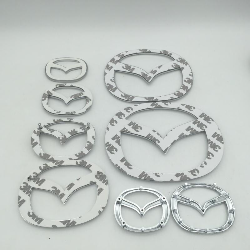1pcs 3D for Mazda Car Front Head Hood Bonnet Emblem Rear Tail Bumper Trunk Steering Wheel Sticker Badge Decal Styling