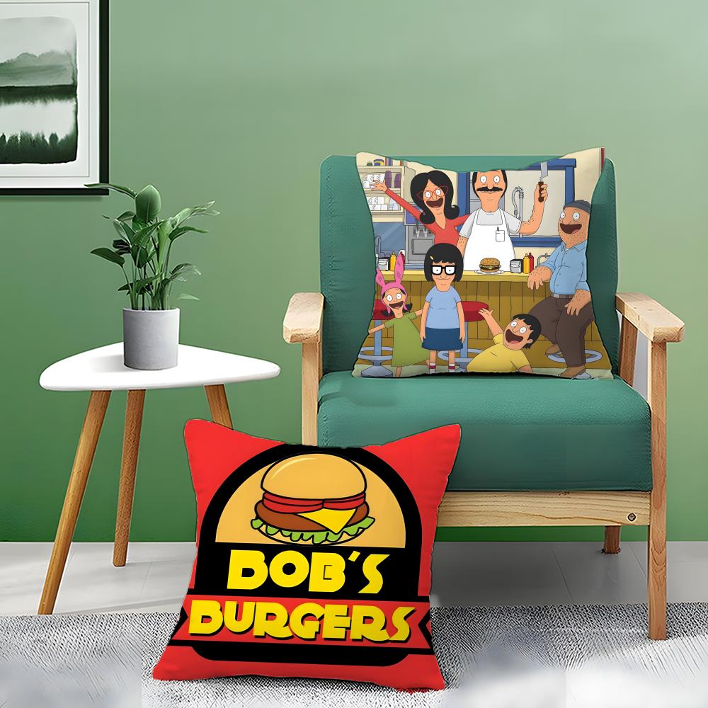 Sitcom Cartoon B-Bobs Burgers Pillow Case Pattern Printed Pillowcase For Living Room Sofa Cushion Cover & Bedroom Decor