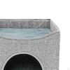 Cat Bed Cube House Double Layer with Sided Cushion Cute Soft Pet Sleeping Foldable Cave