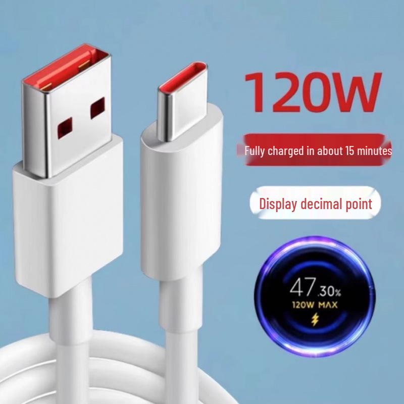 100W Fast Charging Type-C Cable for 66W Huawei Mate60 Pro/P40