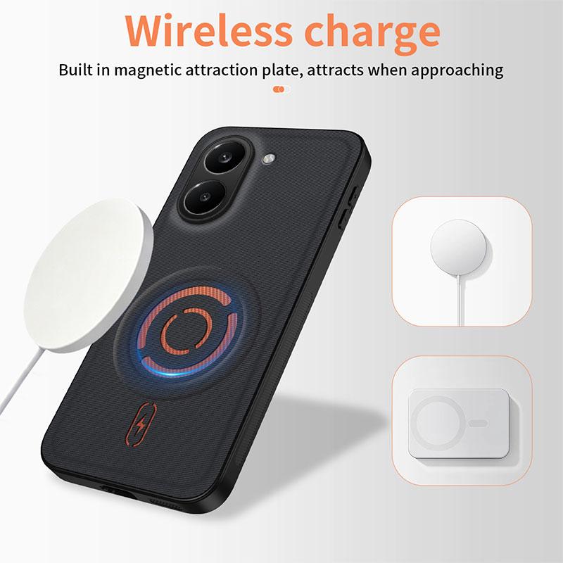For Redmi Turbo 5 Magnetic Cover for Magsafe Shockproof Shell,Wireless Charging Phone Case For Xiaomi Poco X8 Pro