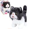 Children's Plush Toy Electronic Cat Can Walk Meow Tail Wagging Lifelike Interactive Toy Pet Cat Cute Simulation Animal Toy