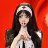 Nun Habits Hats Nun Headpiece Lightweight Nun Costume Accessories for Halloween Dressing Up Party Nun Headband Caps