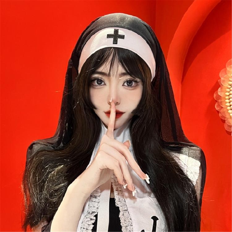 Nun Habits Hats Nun Headpiece Lightweight Nun Costume Accessories for Halloween Dressing Up Party Nun Headband Caps