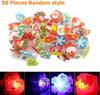 20/50pcs Christmas LED Flashing Rings LED Ring Light Toy, Flashing Ring, Christmas Light Rings, Party Light Up Rings