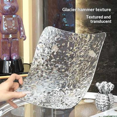 Assiettes à fruits carrées transparentes Salon Plateau à fruits pour noix et collations Plateau de rangement pour bonbons et aliments Plateau à fruits Assiette à os