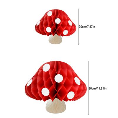 Boule Nid d'Abeille Champignon Décoration Ornement Scène Fête Mariage Boule Fleur en Papier Décor Fête Anniversaire Joyeux Enfants Adultes