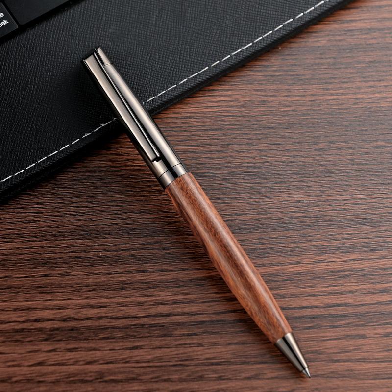 Wood Grain Metal Signature Pen Rosewood Orb Pen Ebony Neutral Pen Gift Advertising Pen Print розовый лес