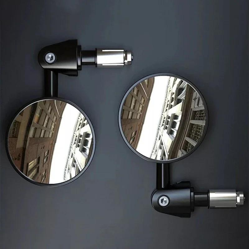 Extended Handlebar Rearview Mirror for Motorcycle Wide View Blind Spot Safety