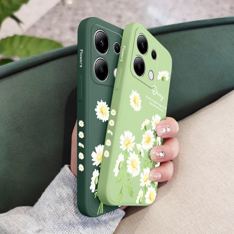 Bloom Daisies Phone Case For Xiaomi Redmi Note 13 12 12S 11 11S 10 10S 9 9S Pro Plus 4G 5G Liquid Silicone Cover