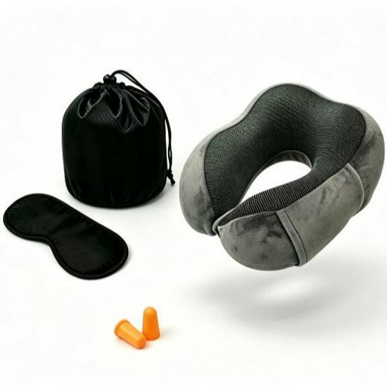 Slow Rebound Memory Foam U-Shape Neck Pillow for Travel