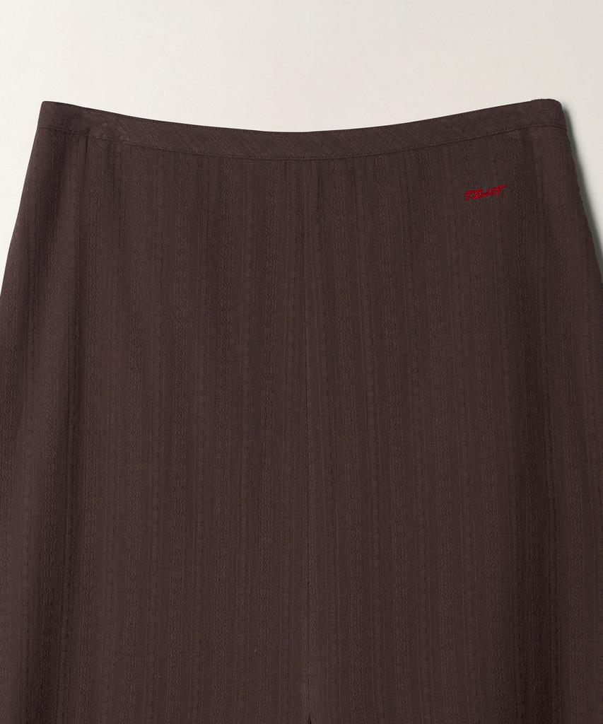 TTUDEMENT Cotton Maxi Skirt_Brown