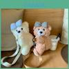 Plush Bear Cartoon Backpack With Zipper Closure For Daily Use