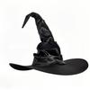Curved Costume Halloween Hook Witch Hat With Curled Brim For Party Dress Up