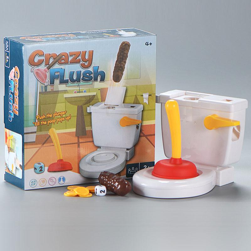 

Funny Toilet Flushing Prank Toys Stress Relief Party Games Interactive Crazy Flush Joke Toy for Family Entertainment Fun очистка