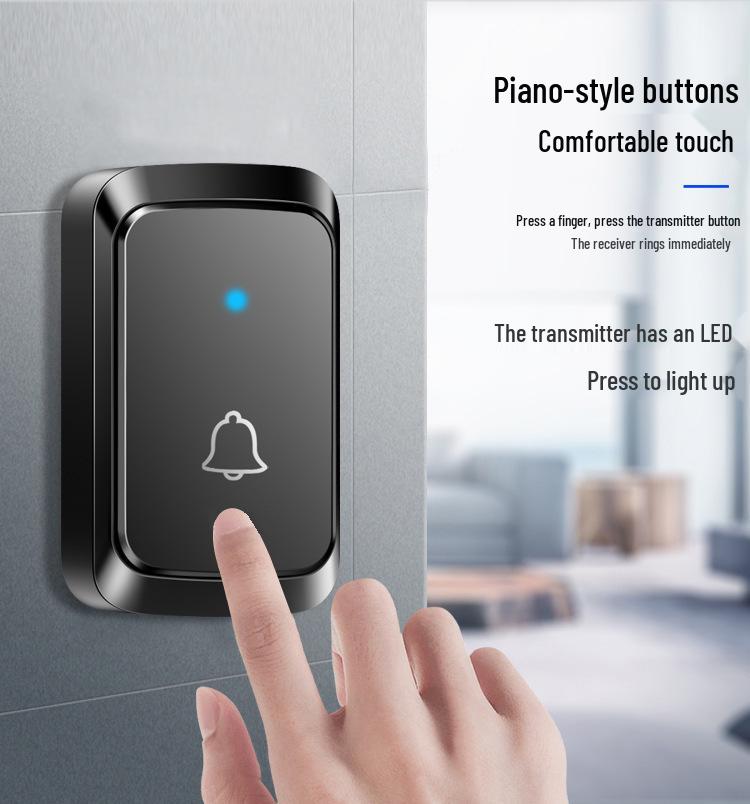 Smart Waterproof Wireless Doorbell: Long-Range, Two-in-Four Design, Remote Control, Ideal for Home Use