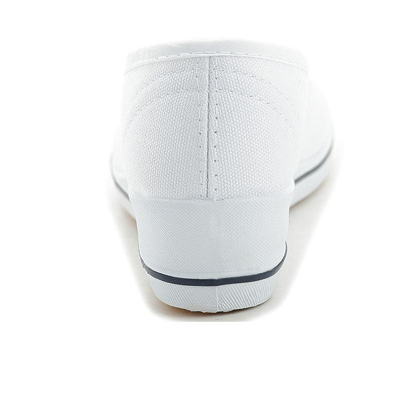 Nurse Shoes Female White Slope with Beauty Shoes Small White Shoes Old Beijing Cloth Shoes Flat Bottom Female Shoes