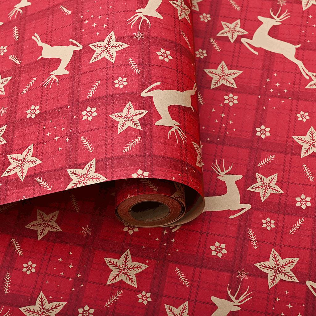 New Roll Christmas Wrapping Paper Long Roll Large Size Gift Gift Birthday Holiday Flower Wrapping Decoration