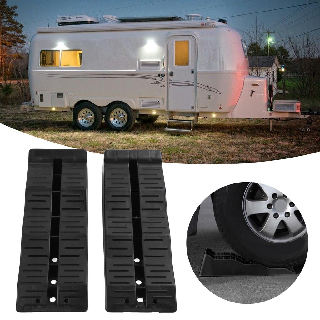 RV Leveling Ramps 11000LBS Load Capacity RV Leveler Wheel Chock for Travel Trailer Campers Truck RV Leveler RV Leveling Ramps