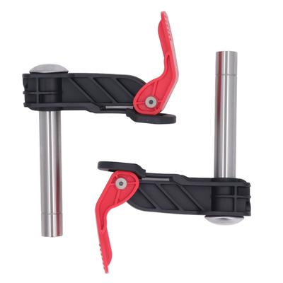 2PCS Woodworking Quick Press Stainless Steel Bench Dog Clamp Desktop Chute Clamp for Plate and Guide Rail Fixing 19mm