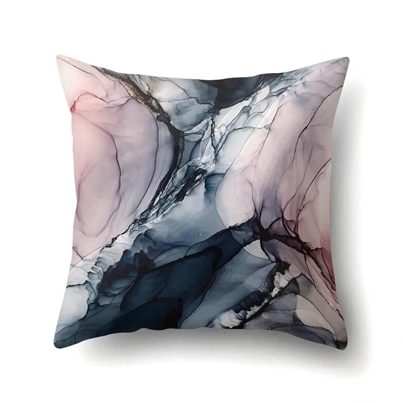 Nordic Modern Abstract Ins Style Polyester Pillow Case Car Decoration Home Printed Waist Cushion Pillow Case