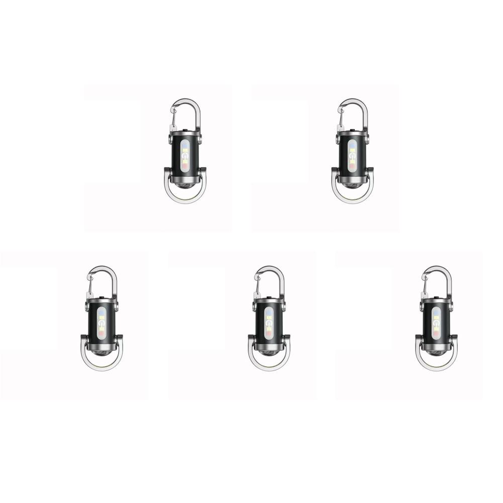 5-1PCS Rechargeable Keychain Flashlights Torch Emergency Keychain Light Hanging Portable Flashlight Waterproof Camping Lamp
