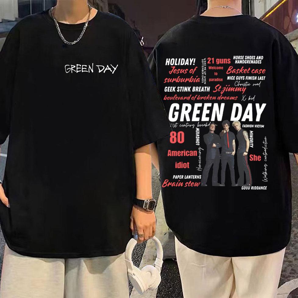 Punk Rock Band Green Day Dookie Graphic T Shirts Men Women Gothic Vintage Short Sleeve T-shirt Fashion Casual Oversized T-shirts