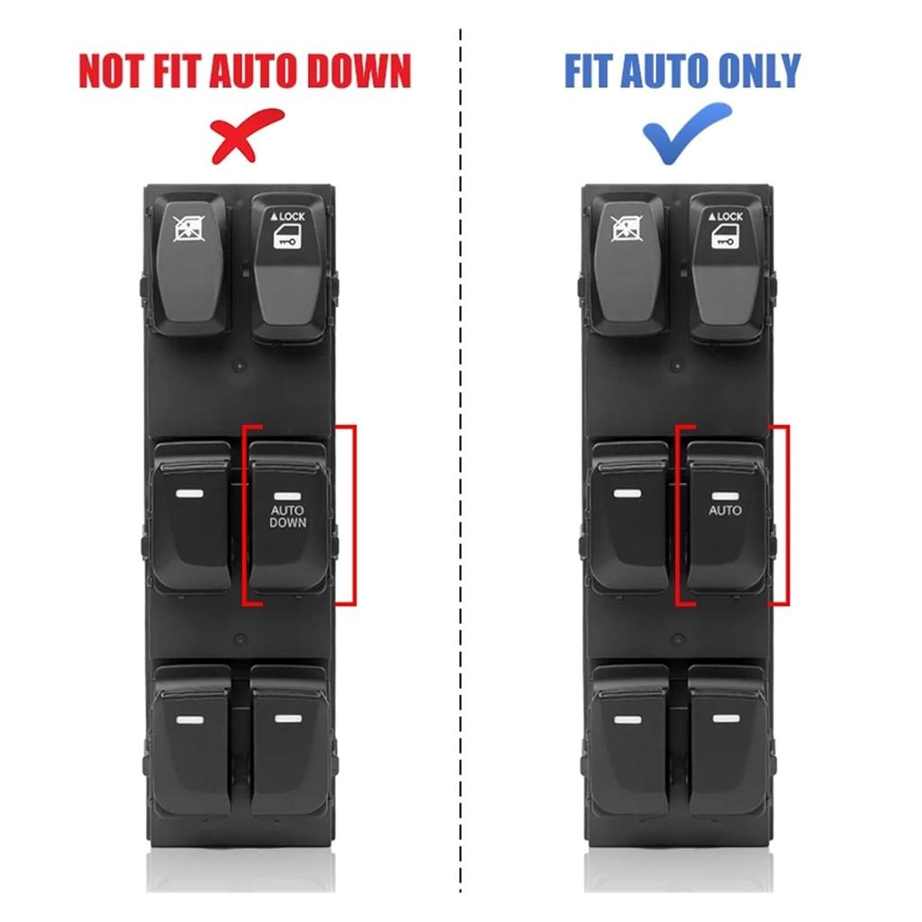 Front Right Driver Side Power Window Master Switch for Hyundai IX35 Tucson 2010 2011 2012 2013 2014 2015 2016 2017 93570-2S910