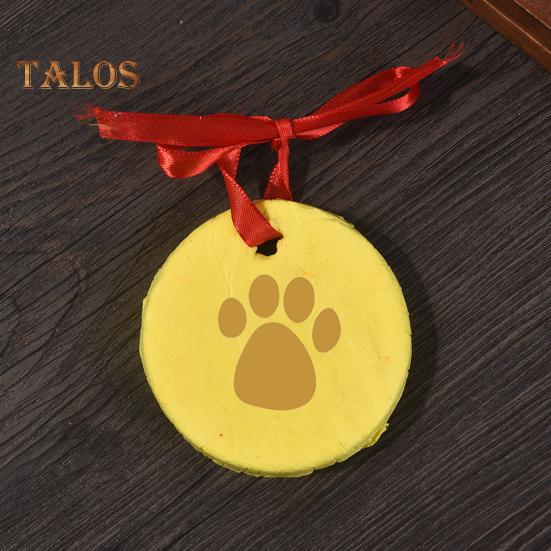 2 Pcs Dog/Cat Paw Print Kit DIY Pet Paw Print Hanging Ornament with Customization Tools And Display Stand Clay Pawprint Keepsake Kit
